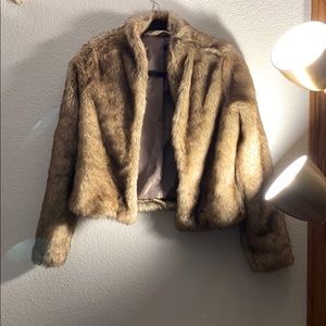 Hollister Cropped Faux Fur Jacket